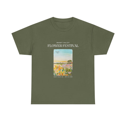 Skagit Valley Flower Festival T-Shirt in Military Green